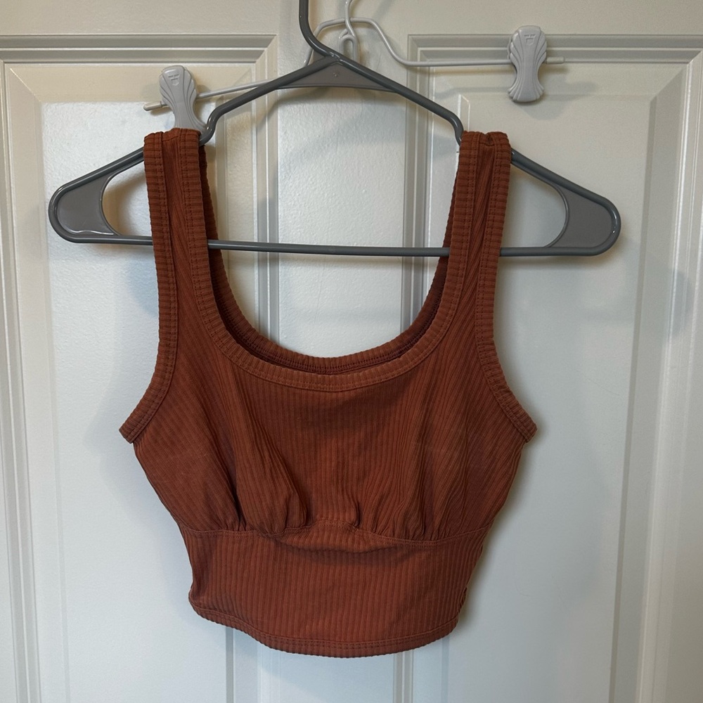 Lululemon LA square neck tank top desert Sun size 2